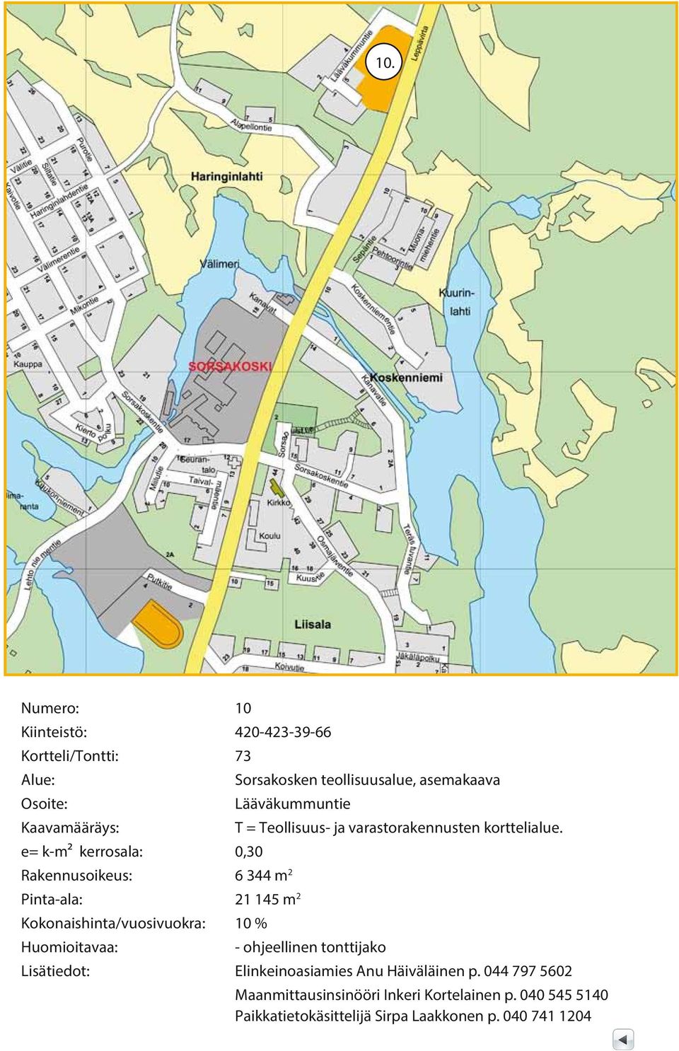 teollisuusalue, asemakaava Lääväkummuntie Pinta-ala: 21 145 m 2 T