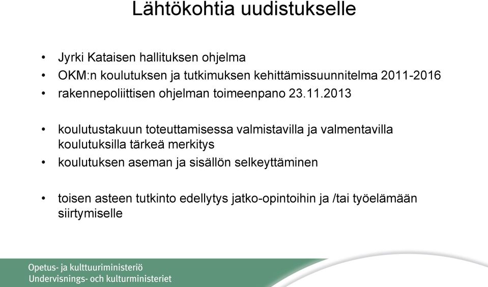 2016 rakennepoliittisen ohjelman toimeenpano 23.11.