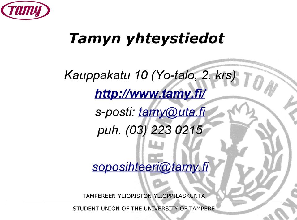 tamy.fi/ s-posti: tamy@uta.