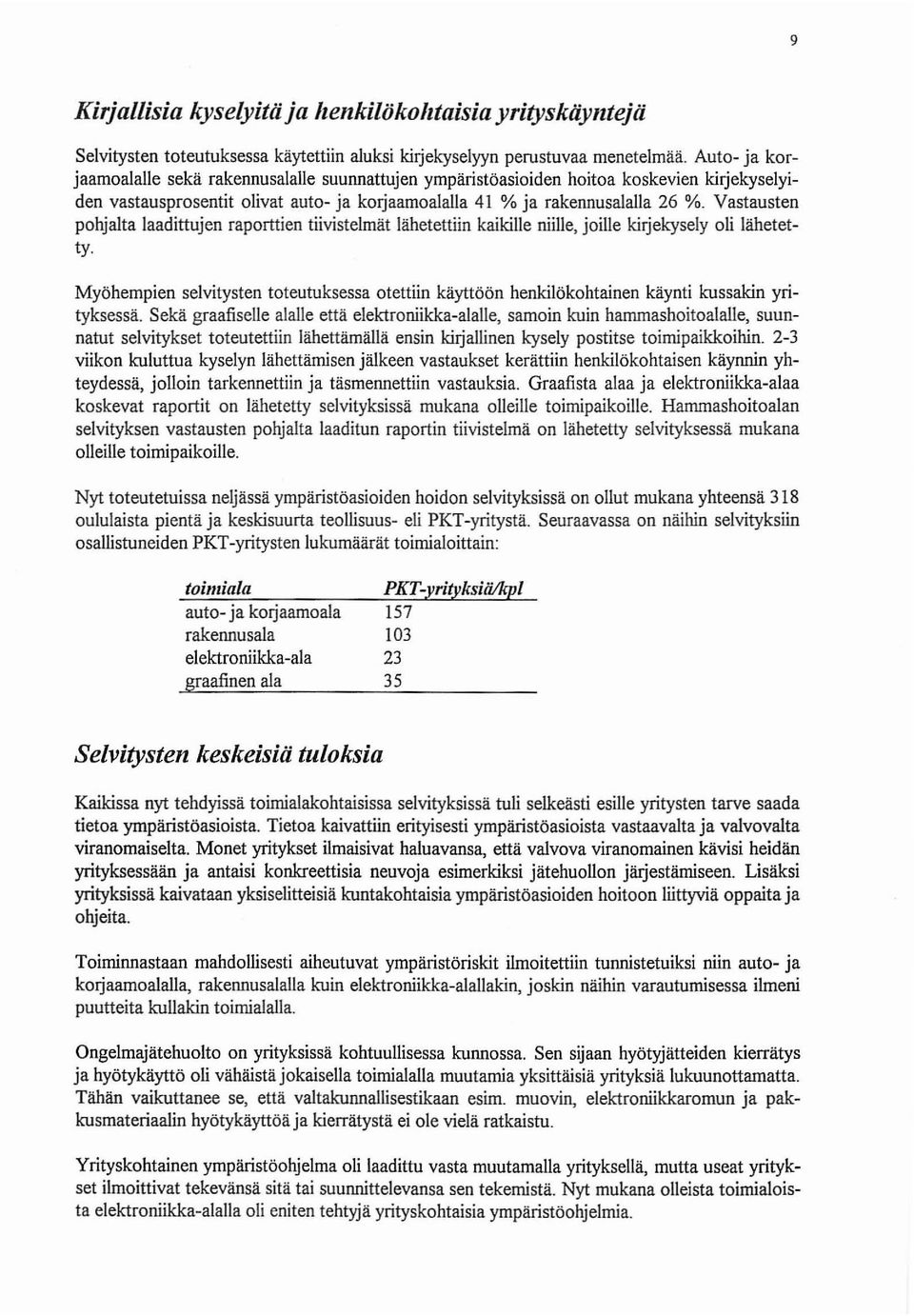 Vastausten pohjalta laadittujen raporttien tiivistelmät lähetettiin kaikille niille, joille kiijekysely oli lähetetty.