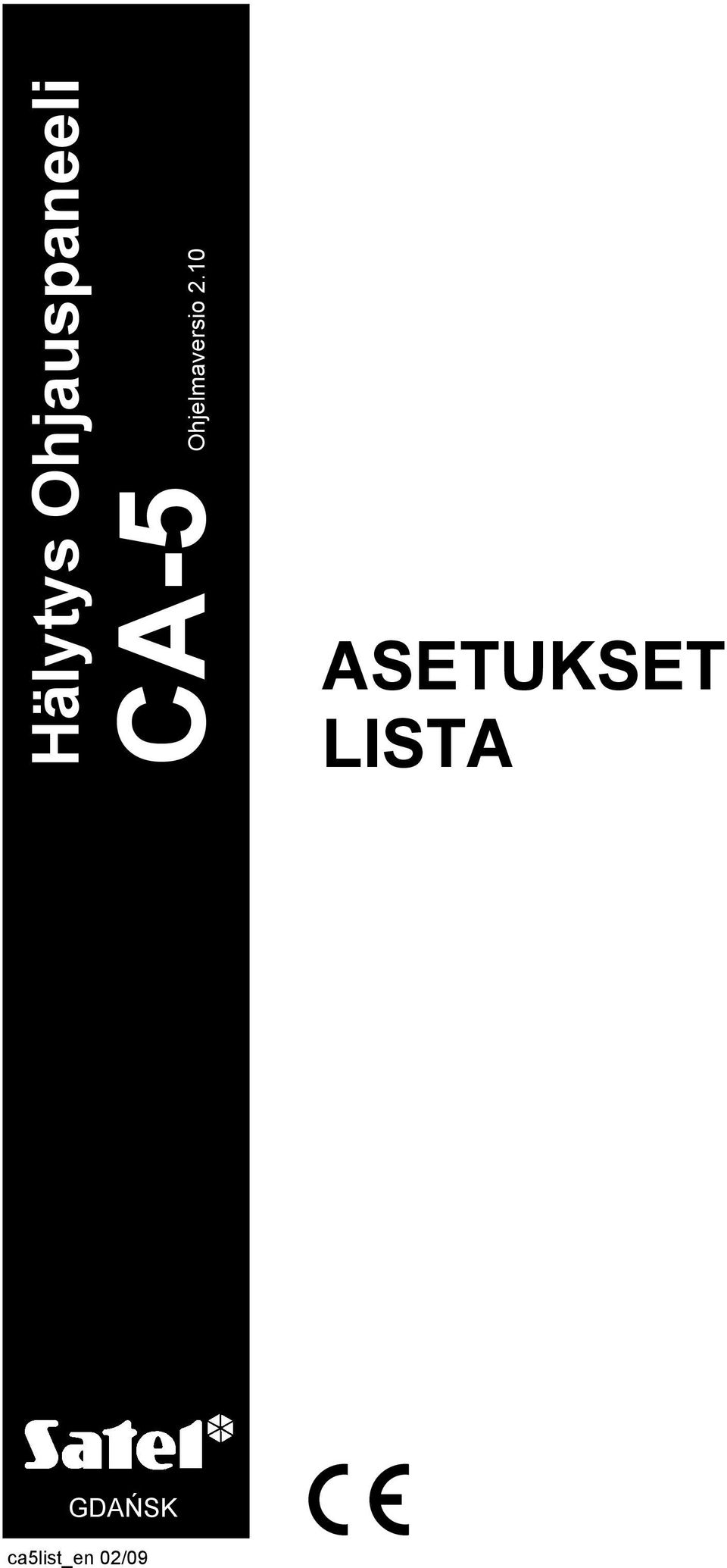 10 ASETUKSET LISTA