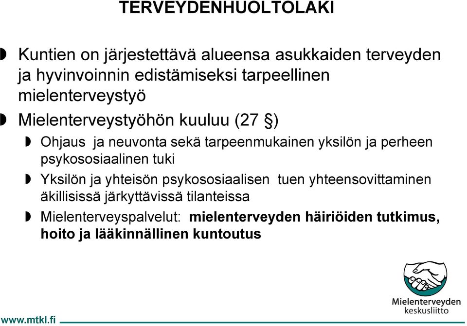 ja perheen psykososiaalinen tuki Yksilön ja yhteisön psykososiaalisen tuen yhteensovittaminen äkillisissä