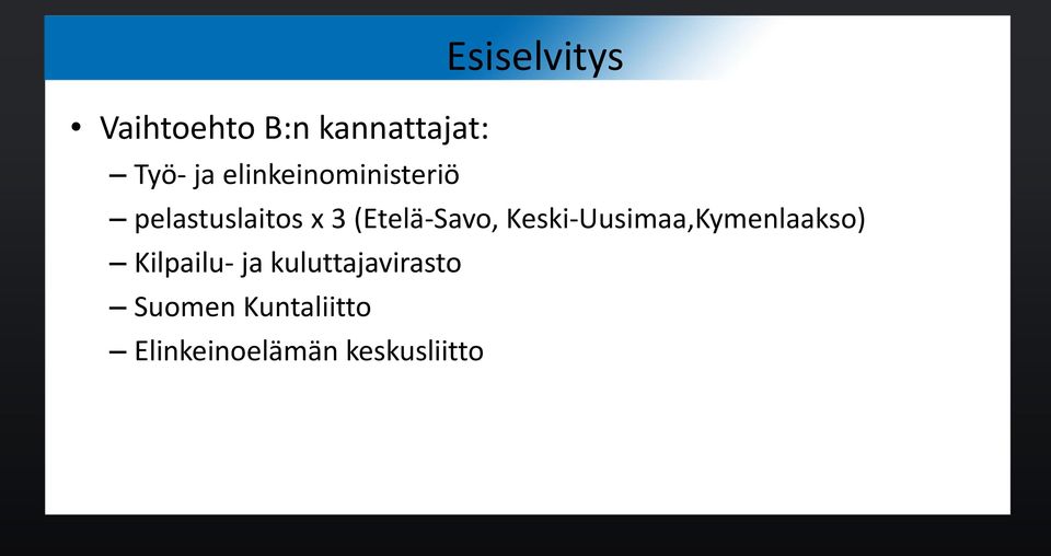 (Etelä-Savo, Keski-Uusimaa,Kymenlaakso) Kilpailu-