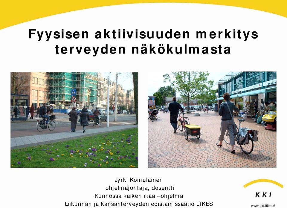 ohjelmajohtaja, dosentti Kunnossa kaiken