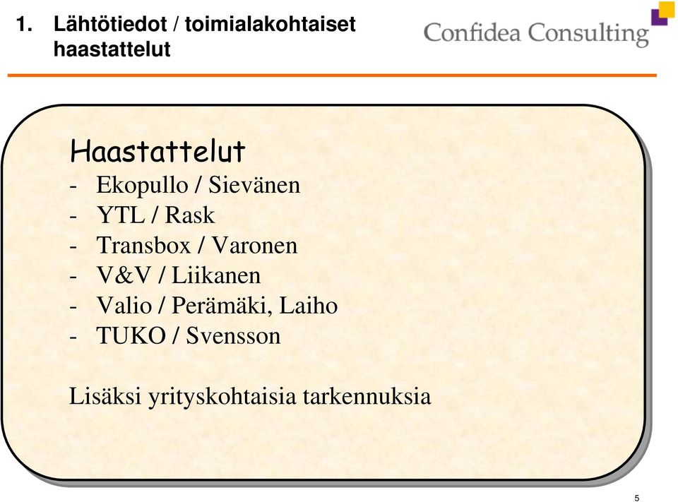 Transbox / Varonen - V&V / Liikanen - Valio /