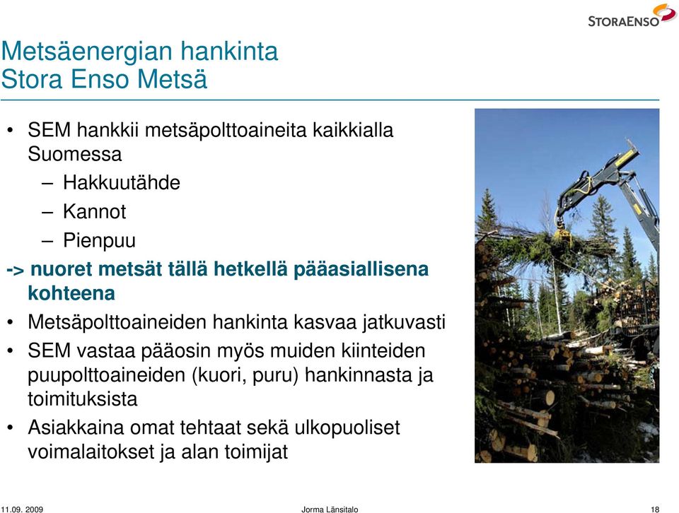 jatkuvasti SEM vastaa pääosin myös muiden kiinteiden puupolttoaineiden (kuori, puru) hankinnasta ja