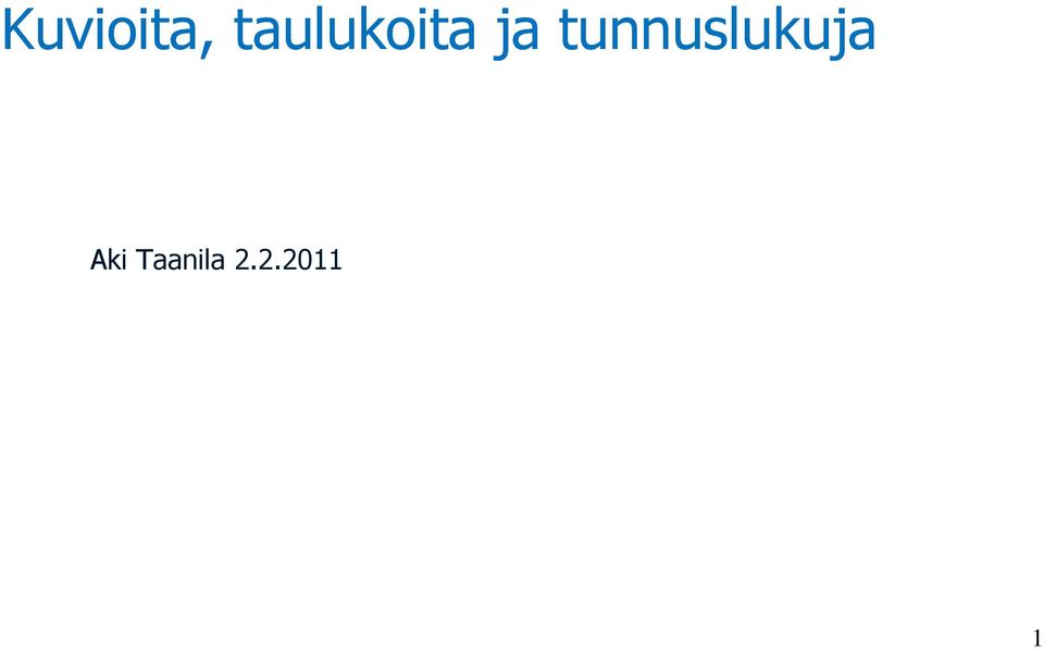 tunnuslukuja