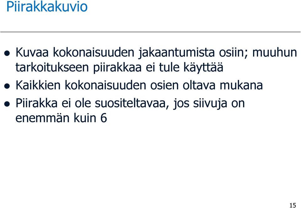 käyttää Kaikkien kokonaisuuden osien oltava mukana