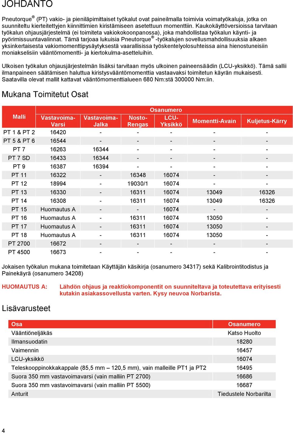 Tämä tarjoaa lukuisia Pneutorque -työkalujen sovellusmahdollisuuksia alkaen yksinkertaisesta vakiomomenttipysäytyksestä vaarallisissa työskentelyolosuhteissa aina hienostuneisiin moniakselisiin
