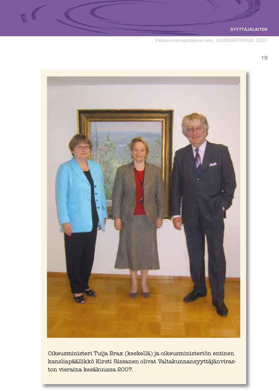 kansliapäällikkö Kirsti Rissanen olivat