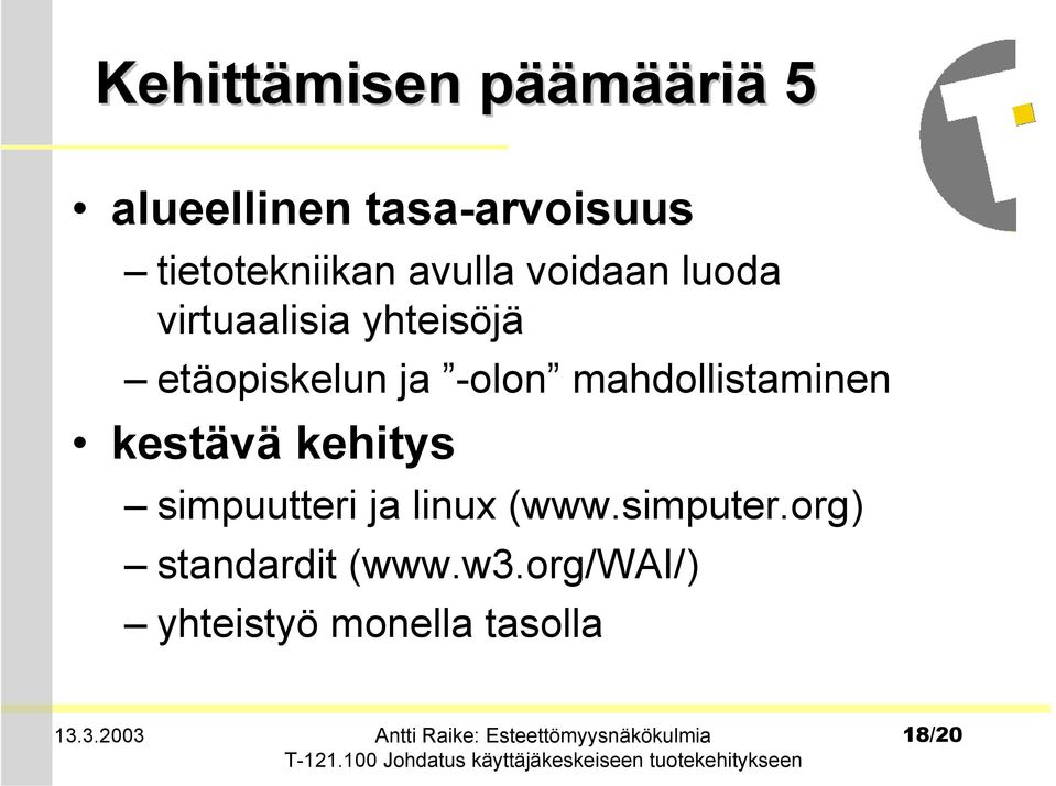 mahdollistaminen kestävä kehitys simpuutteri ja linux (www.