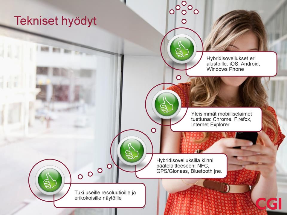 Internet Explorer Hybridisovelluksilla kiinni päätelaitteeseen: NFC,