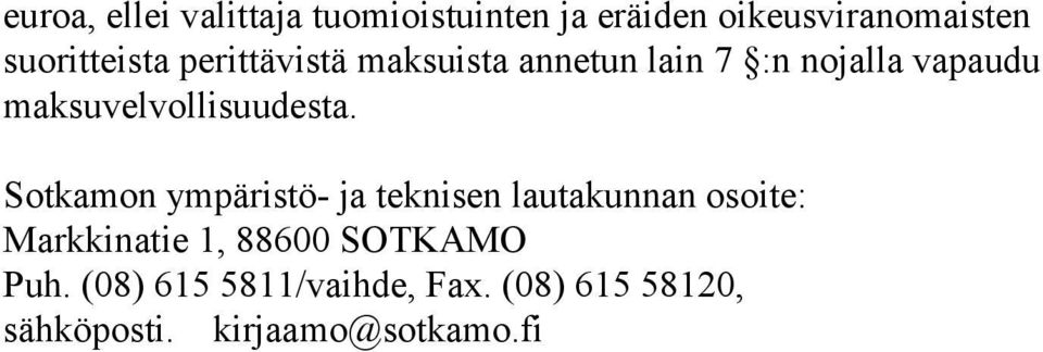 maksuvelvollisuudesta.