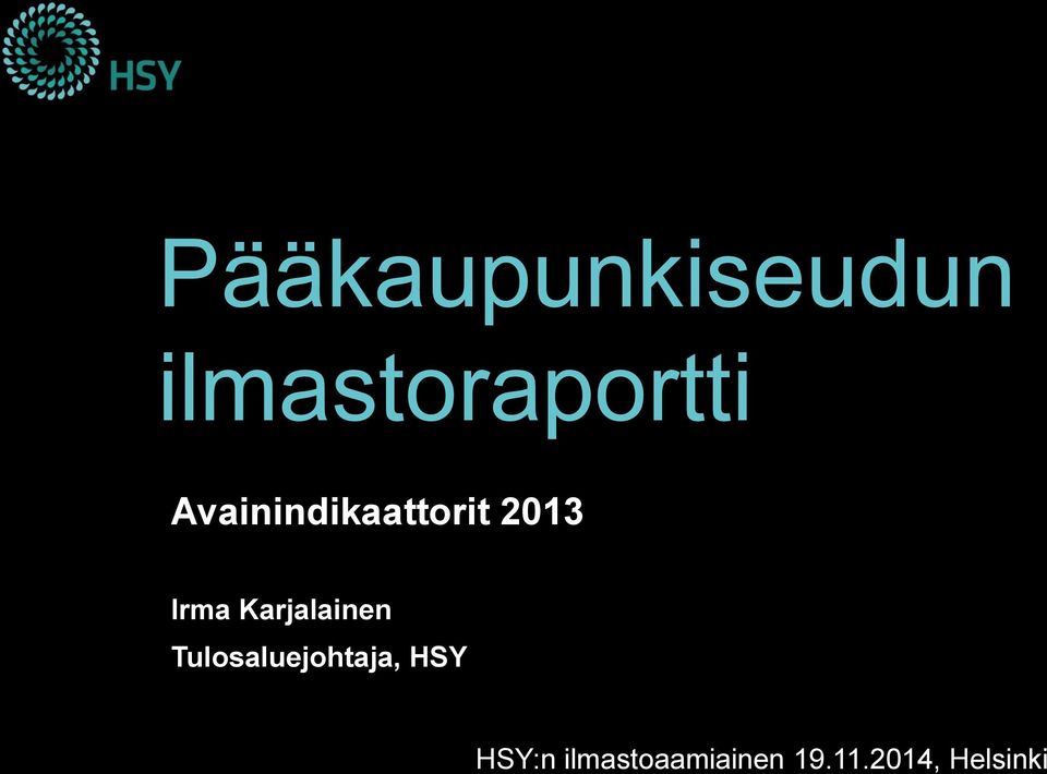 Karjalainen Tulosaluejohtaja, HSY