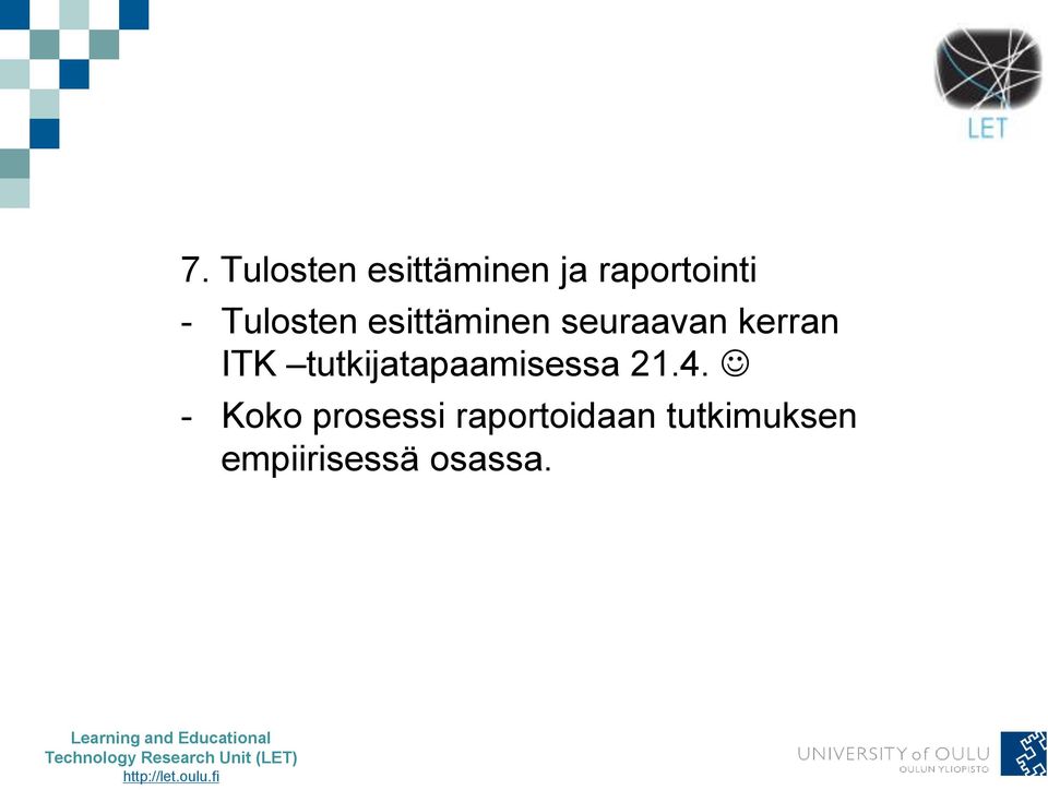 tutkijatapaamisessa 21.4.