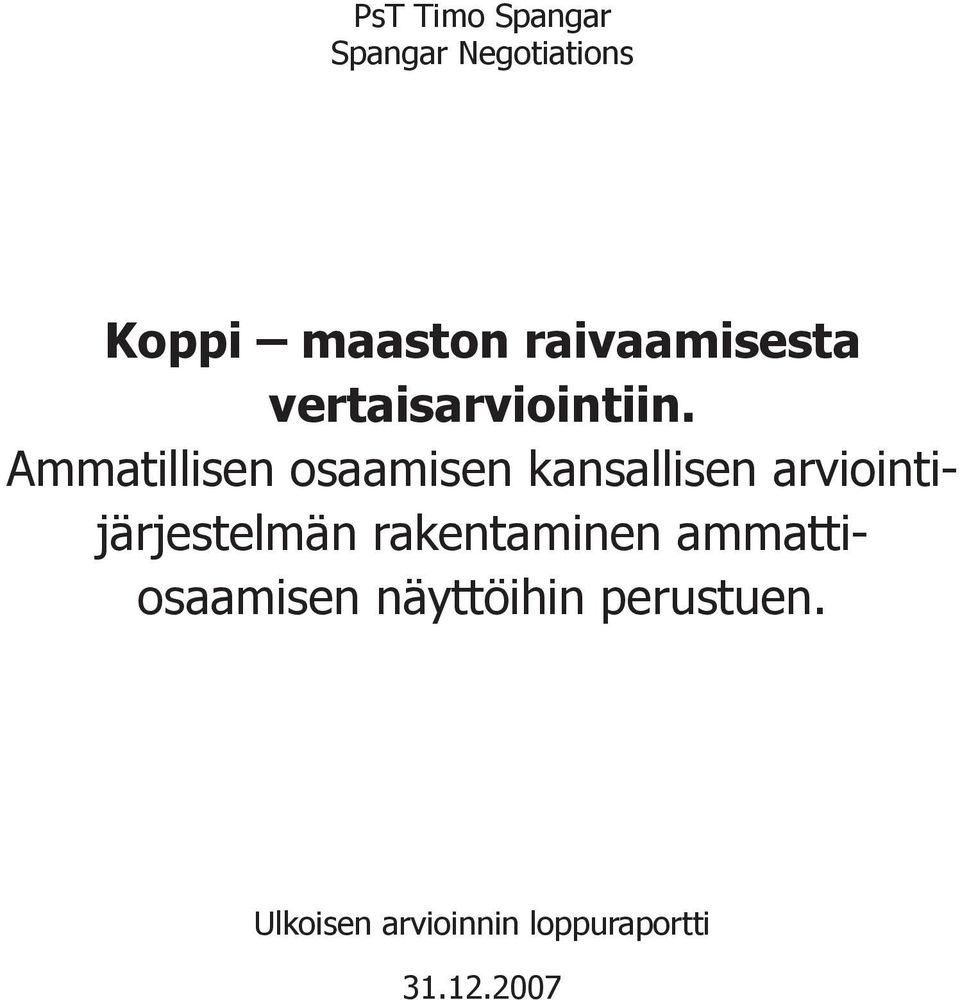 Ammatillisen osaamisen kansallisen arviointijärjestelmän