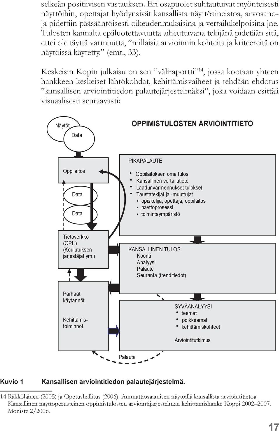 Tulosten kannalta epäluotettavuutta aiheuttavana tekijänä pidetään sitä, ettei ole täyttä varmuutta, millaisia arvioinnin kohteita ja kriteereitä on näytöissä käytetty. (emt., 33).