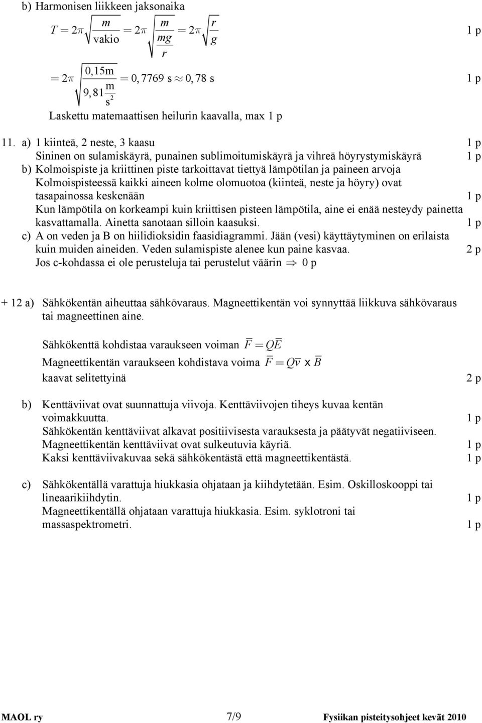 aineen kole olouotoa (kiinteä, nete ja höyry) ovat taapainoa kekenään Kun läpötila on korkeapi kuin kriittien piteen läpötila, aine ei enää neteydy painetta kavattaalla. Ainetta anotaan illoin kaauki.