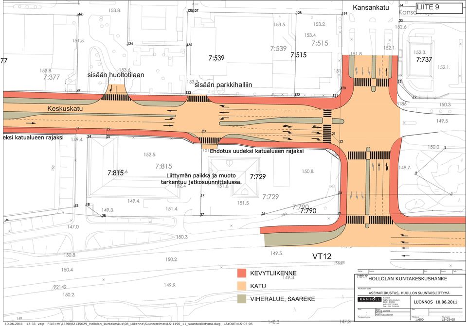 ASEMAPIIRUSTUS, HUOLLON SUUNTAISLIITTYMÄ PL25, Säterinkatu 6 02601 ESPOO 10.06.