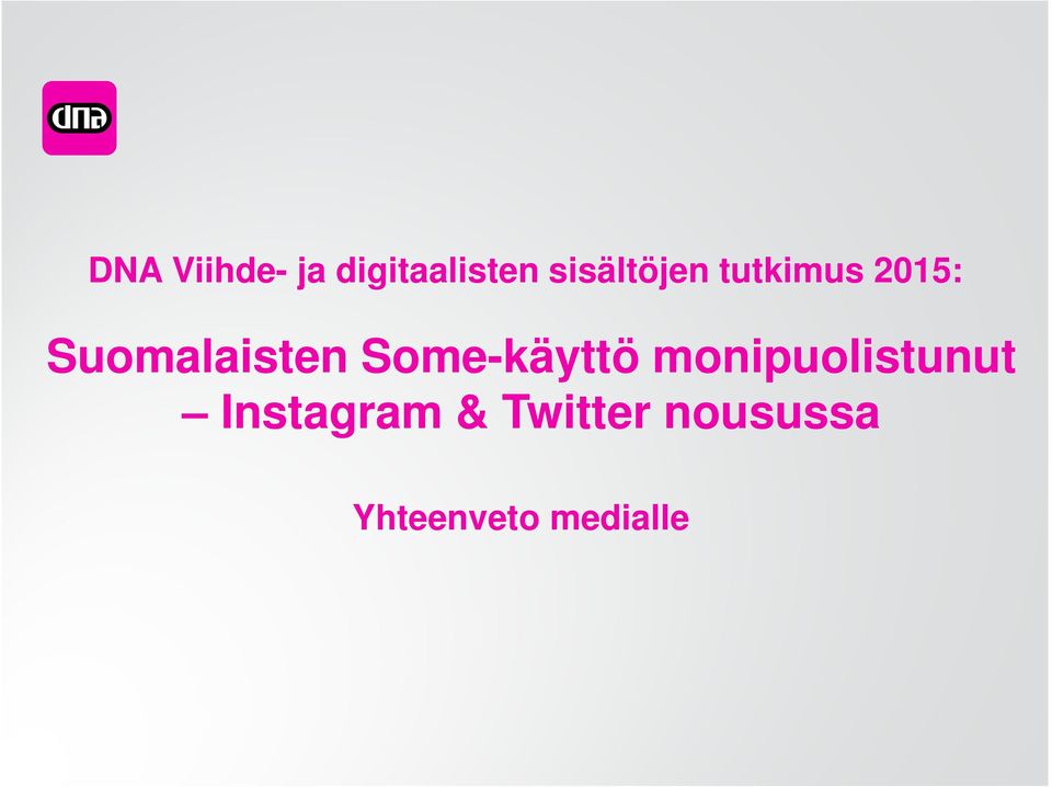 Some-käyttö monipuolistunut