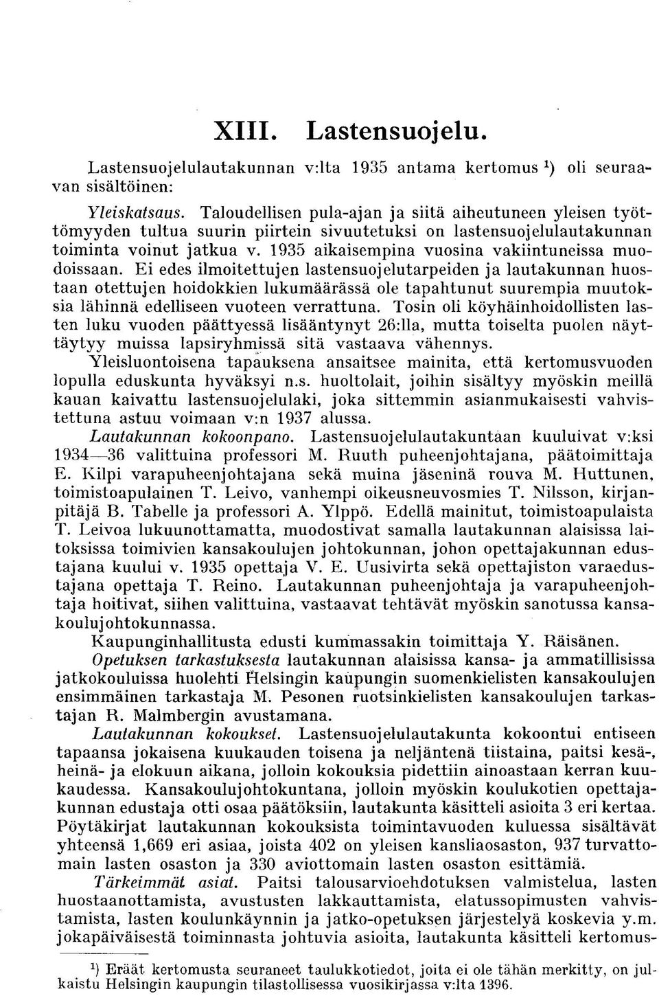 1935 aikaisempina vuosina vakiintuneissa muodoissaan.