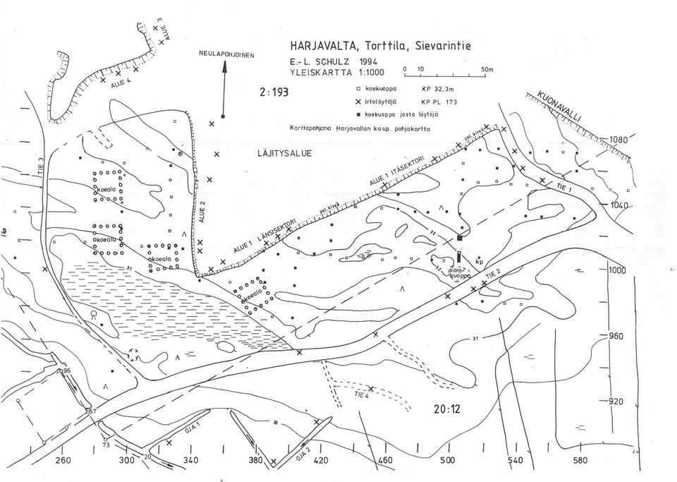Karttapohjana ~arjavallan ka up. pohjakartta k"u.q ~ q,,-<1~ 0lf:_1..1 --... "' UJ -f-- / X X LÄJITYSALUE,,"- \..!).\.'-'".: _..... - -<,.