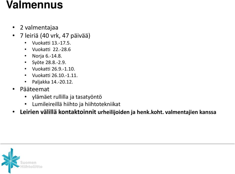 Paljakka 14.-20.12.