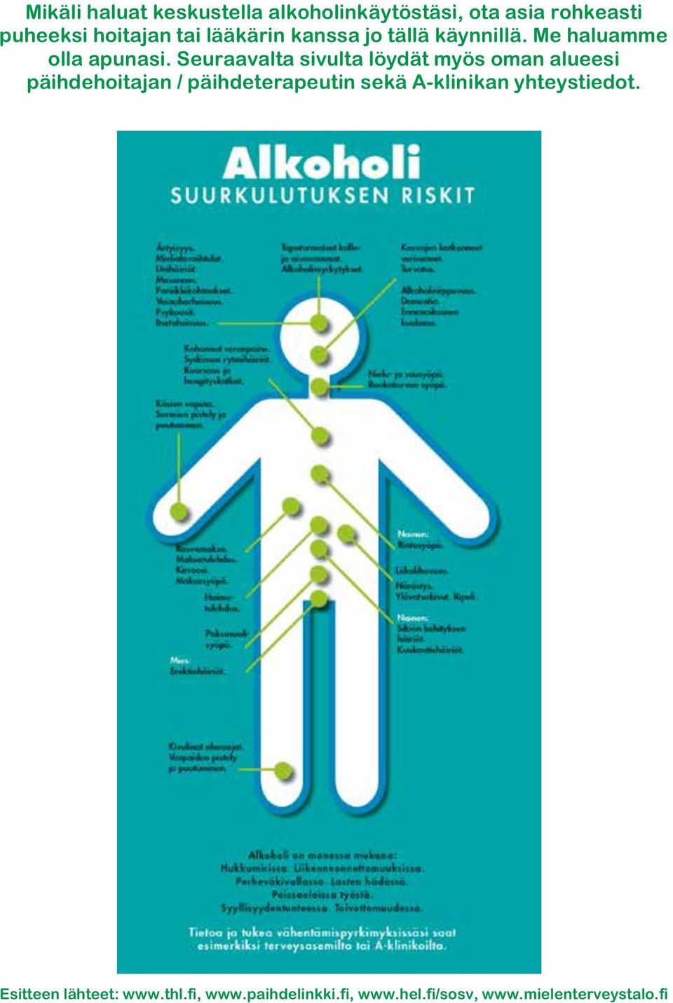 Seuraavalta sivulta löydät myös oman alueesi päihdehoitajan / päihdeterapeutin sekä