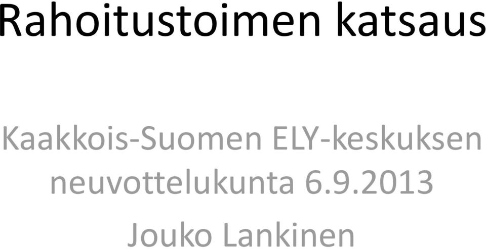 ELY-keskuksen