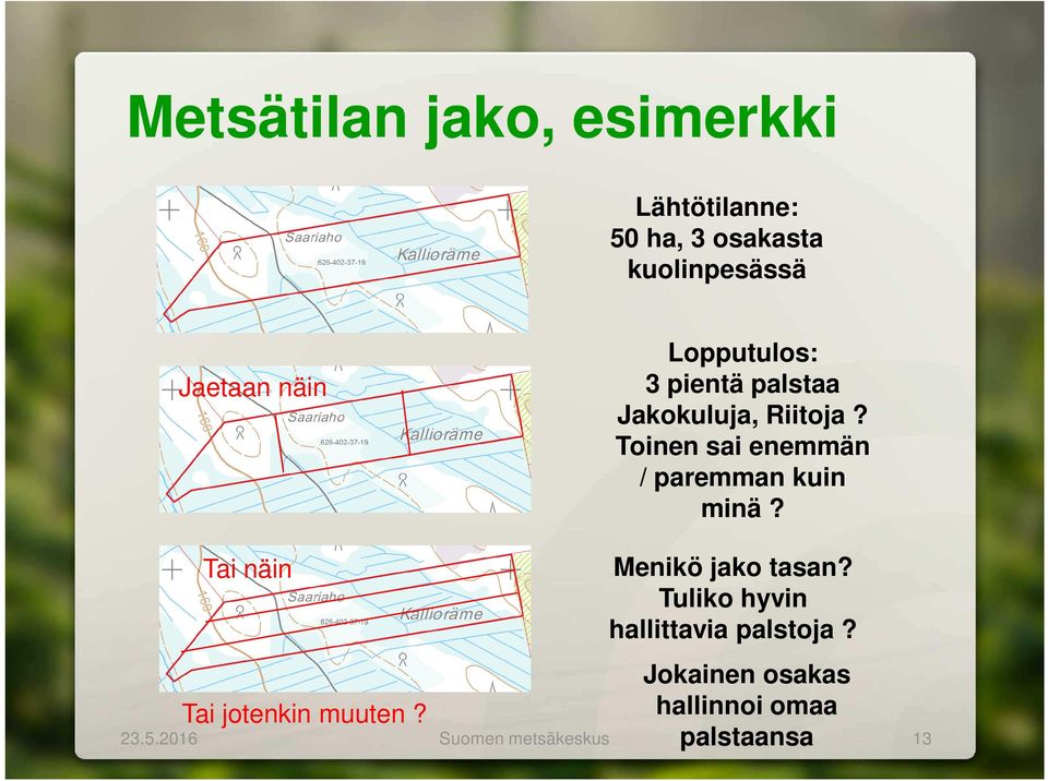 Toinen sai enemmän / paremman kuin minä? Tai näin Tai jotenkin muuten?