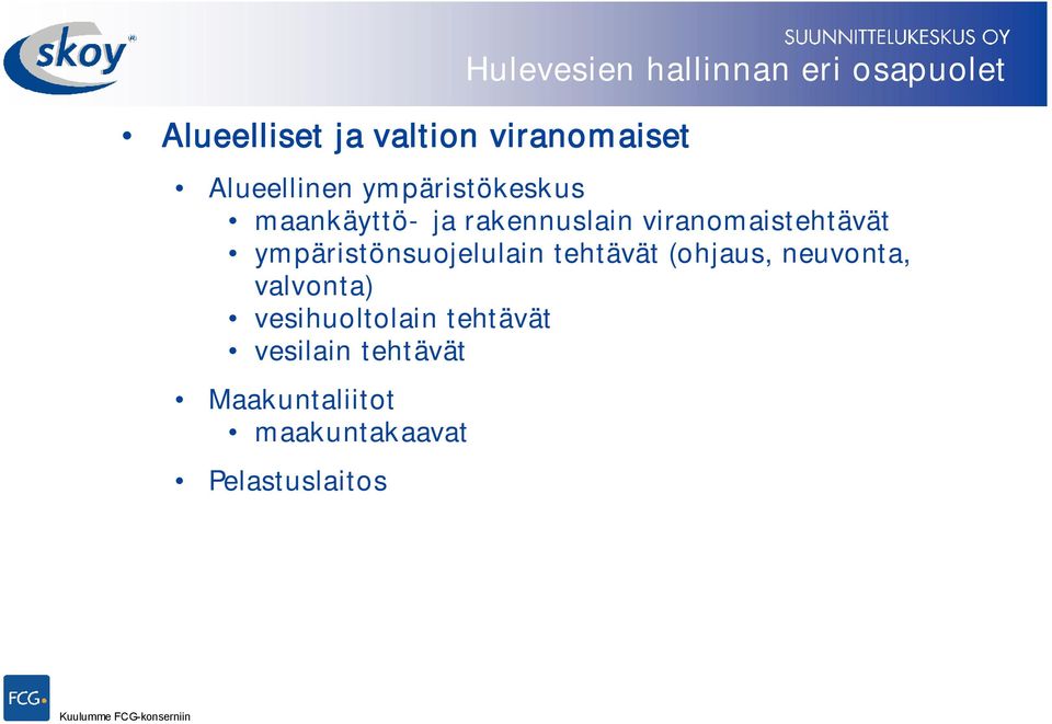 viranomaistehtävät ympäristönsuojelulain tehtävät (ohjaus, neuvonta,