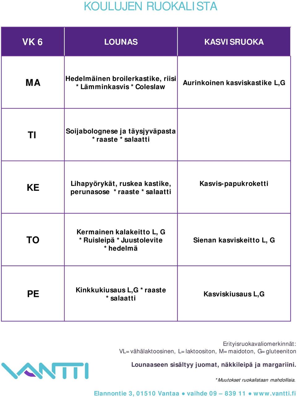Lihapyörykät, ruskea kastike, perunasose *raaste *salaatti Kasvis-papukroketti Kermainen