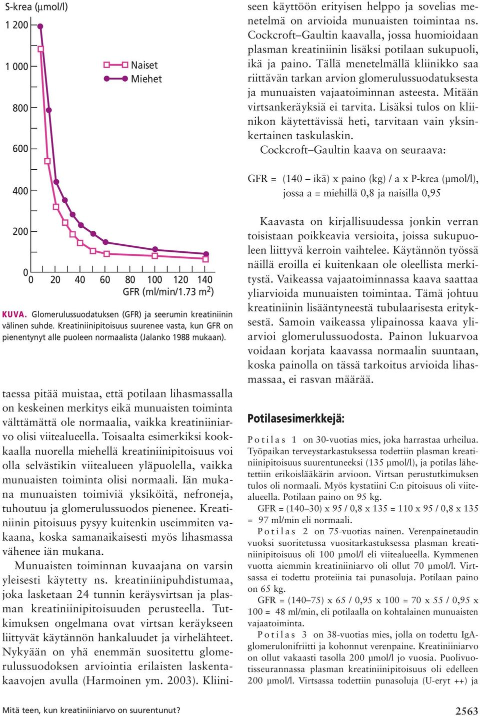 Iän mukana munuaisten toimiviä yksiköitä, nefroneja, tuhoutuu ja glomerulussuodos pienenee.