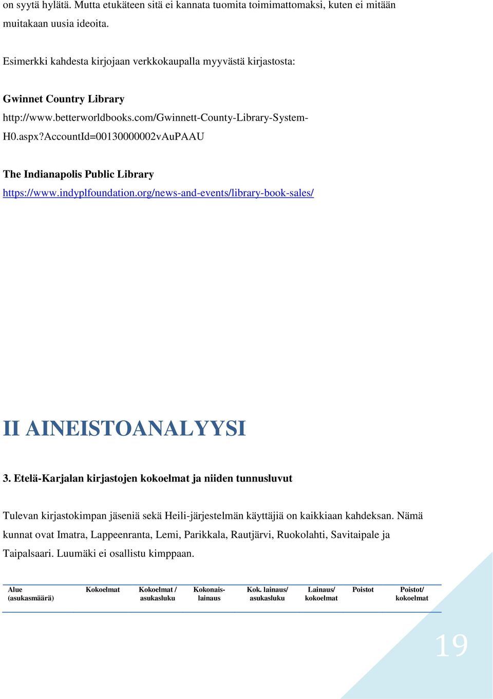 AccountId=00130000002vAuPAAU The Indianapolis Public Library https://www.indyplfoundation.org/news-and-events/library-book-sales/ II AINEISTOANALYYSI 3.