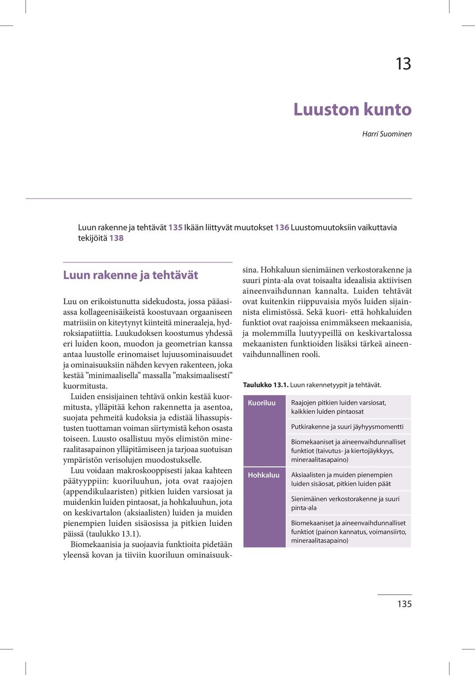Luukudoksen koostumus yhdessä eri luiden koon, muodon ja geometrian kanssa antaa luustolle erinomaiset lujuusominaisuudet ja ominaisuuksiin nähden kevyen rakenteen, joka kestää minimaalisella