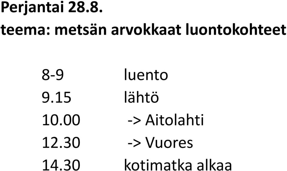 luontokohteet 8-9 luento 9.