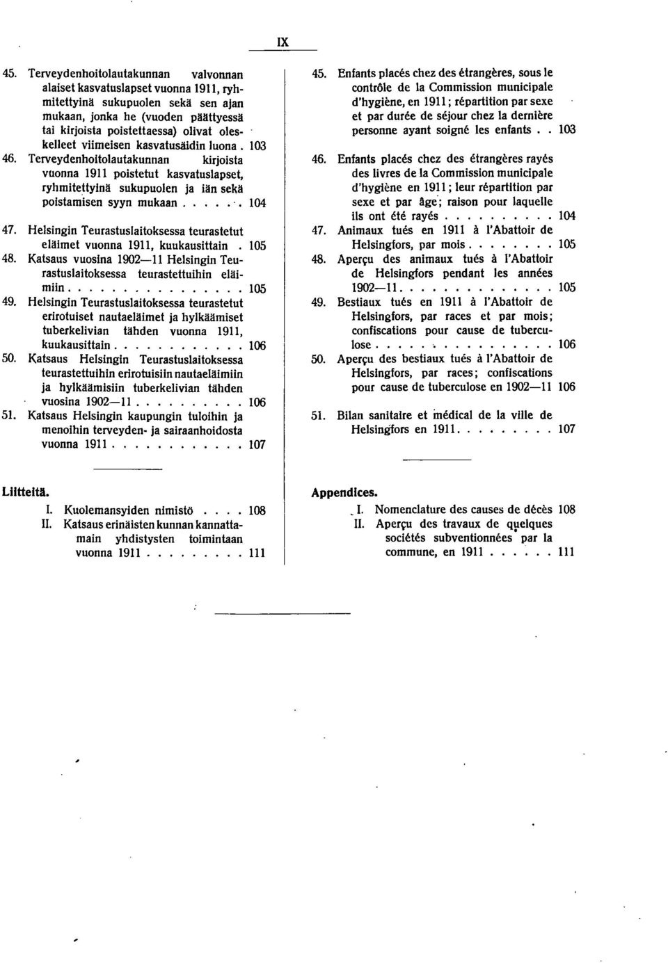 Helsingin Teurastuslaitoksessa teurastetut eläimet vuonna 9, kuukausittain. 05 48. Katsaus vuosina 90- Helsingin Teurastuslaitoksessa teurastettuihin eläimiin... 05 49.