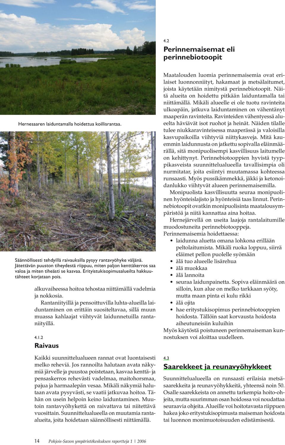 alkuvaiheessa hoitoa tehostaa niittämällä vadelmia ja nokkosia.