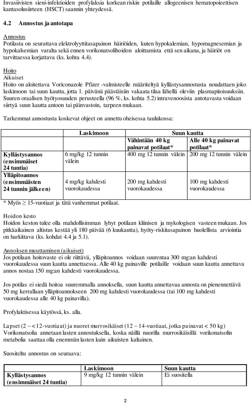 että sen aikana, ja häiriöt on tarvittaessa korjattava (ks. kohta 4.4).