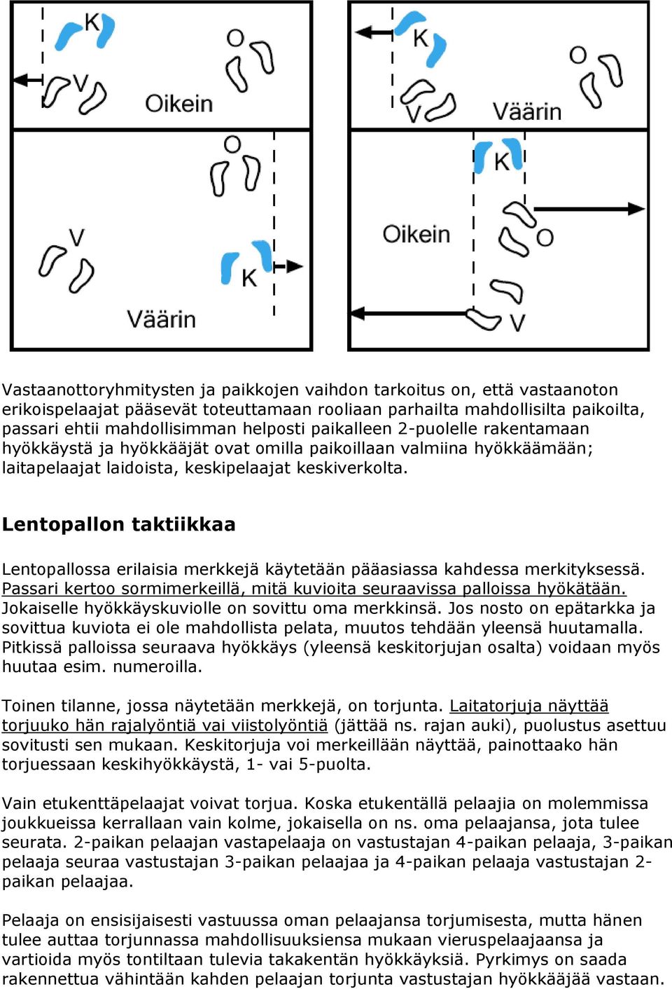 Lentopallon taktiikkaa Lentopallossa erilaisia merkkejä käytetään pääasiassa kahdessa merkityksessä. Passari kertoo sormimerkeillä, mitä kuvioita seuraavissa palloissa hyökätään.