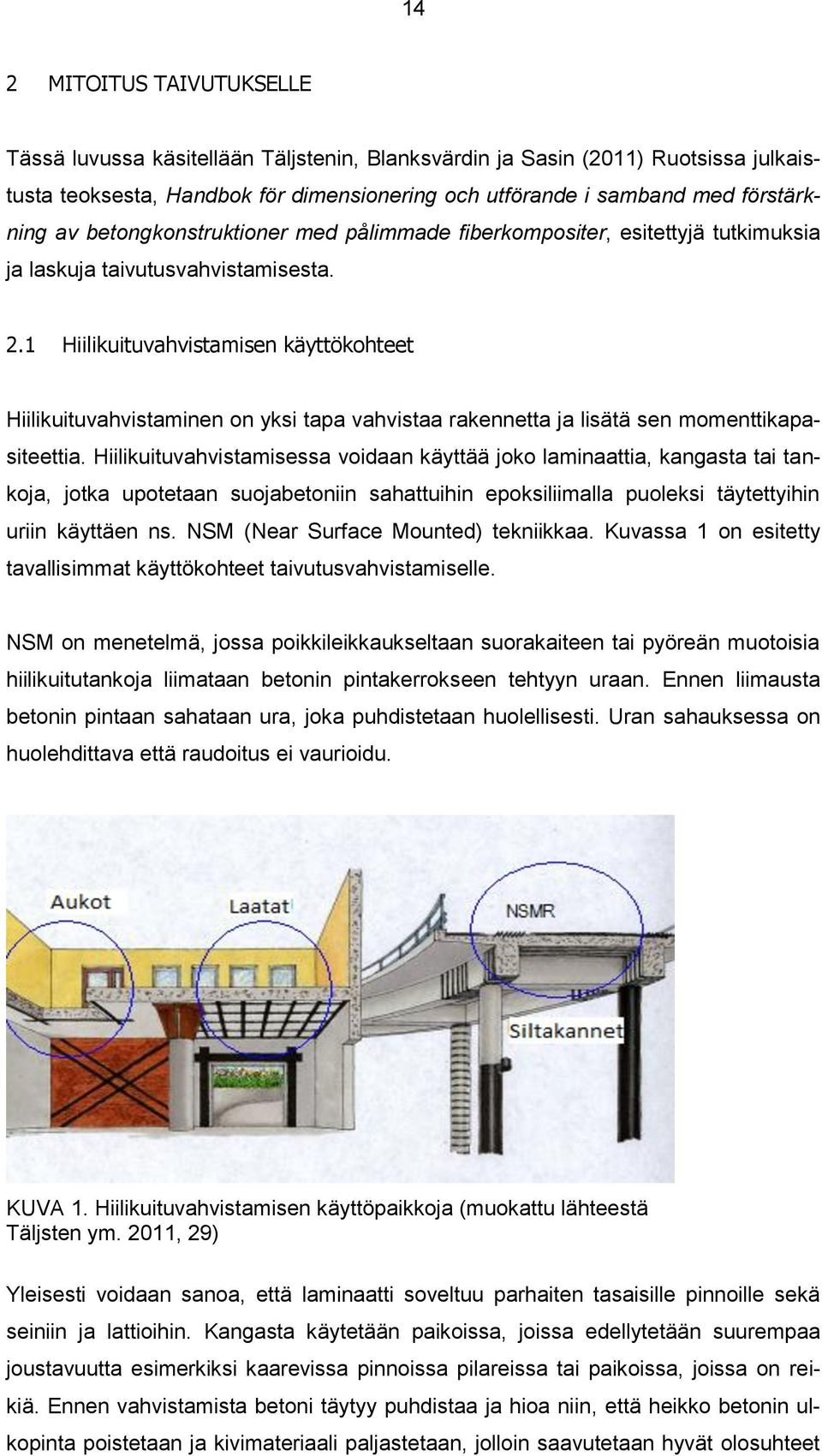 1 Hiilikuituvahvistamisen käyttökohteet Hiilikuituvahvistaminen on yksi tapa vahvistaa rakennetta ja lisätä sen momenttikapasiteettia.