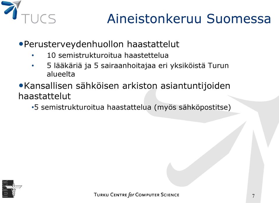 yksiköistä Turun alueelta Kansallisen sähköisen arkiston