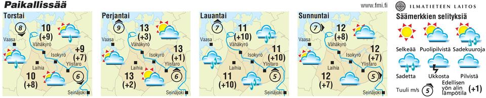 Vähäkyrö Laihia (+7) (+8) Isokyrö www.fmi.