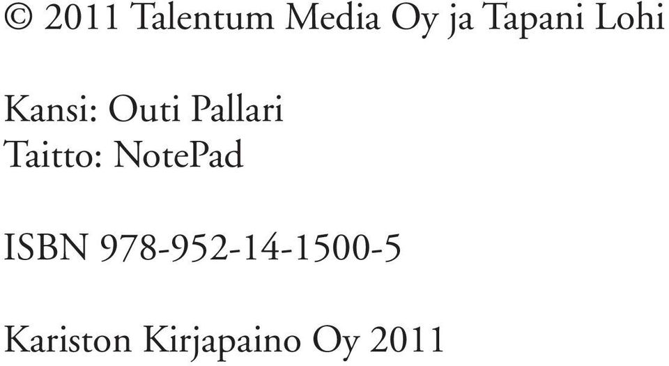 Pallari Taitto: NotePad ISBN
