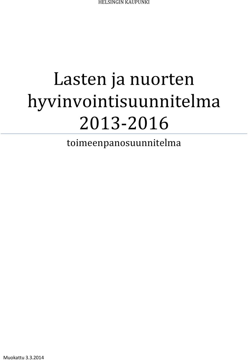 hyvinvointisuunnitelma