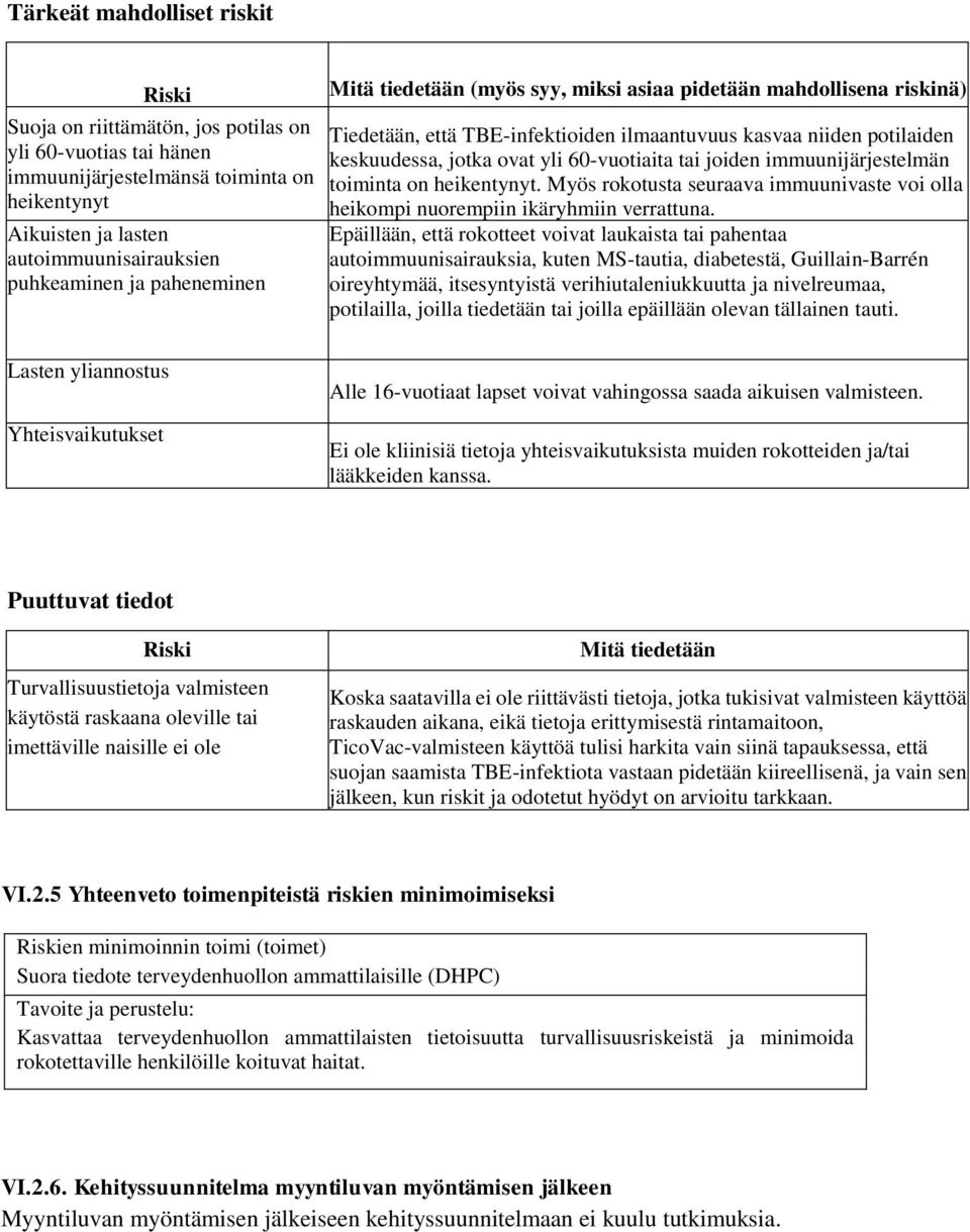 joiden immuunijärjestelmän toiminta on heikentynyt. Myös rokotusta seuraava immuunivaste voi olla heikompi nuorempiin ikäryhmiin verrattuna.