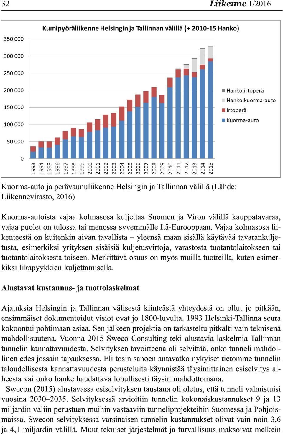 Vajaa kolmasosa liikenteestä on kuitenkin aivan tavallista yleensä maan sisällä käytävää tavarankuljetusta, esimerkiksi yrityksen sisäisiä kuljetusvirtoja, varastosta tuotantolaitokseen tai