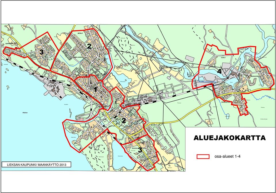 Rinnetie Petlatie 0 Urheilupuisto Harjupolku Jussintie Partalanmäen Miilutie Ensontie Mönninkatu Pielisjärven sairaala Mähköntie Kaislatie Oravatie Yläkanavantie 0 Yrittäjäntie Ansuntie Kotolantie