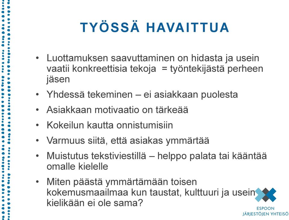 onnistumisiin Varmuus siitä, että asiakas ymmärtää Muistutus tekstiviestillä helppo palata tai kääntää