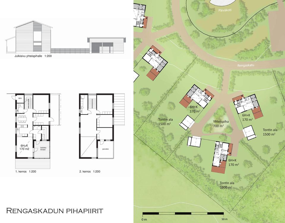 1500 m 2 6H+K 170 m2 parveke lasitettu terassi 6H+K